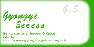 gyongyi seress business card